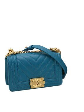 Chanel Boy Leather Chain Shoulder Bag